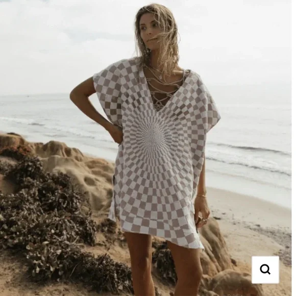 Sandcloud Lana Coverup chekered NWT - Picture 4 of 4